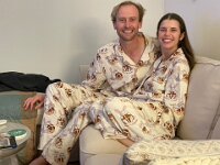 After dinner it was time to hop into their Easter PJs care of Cam's Mum.