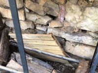 On the La Cachette side of the fence, Paulie had to find firewood that had floated away
