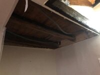 Some of the plaster ceiling collapsed, so Paulie sourced quotes (devis). It clearly needed another timber joist