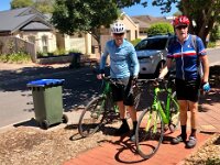 4th - Stephen rode the 13km to David and Jane's to collect David and then cycle back to AthoTurnbull Aussie HQ for lunch