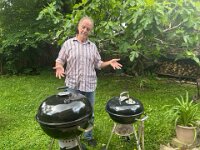 A second BBQ  was purchased to handle the culinary logistics of vegan and omnivore guests (the important political premise of the separation of Birch and Steak).