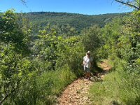 22nd - In St Antonin the duo took a walk up the "stations of the cross" hill for a different view of the village