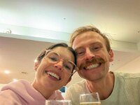 Meanwhile Olivia and Cam arrived back in Adelaide and toasted to the end of a lovely visit to the northern hemisphere.