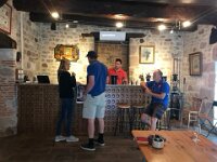 Then it was time to introduce Ingrid to local wine from L'appellation Gaillac. The guys took  them on a 20 minute drive to Domain de Barry where Cyprien introduced them to Braucol - an ancient, local grape. It is also known as Fer Servadou.