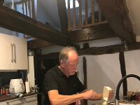 Mashed spuds and dishing up time. Seven hours of slow cooking worked a treat