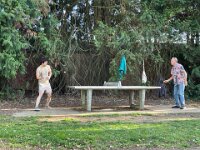 An  evening game of table tennis In Florence Park. A video of the action is on the "AthoCinema" page of this website.